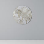 SILKY FOLIAGE WHISPERS Round Wall Art