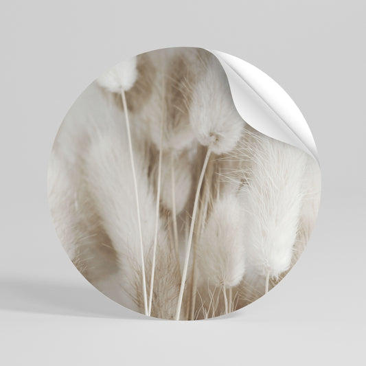 SOFTNESS IN FOCUS Peel and Stick Round Sticker