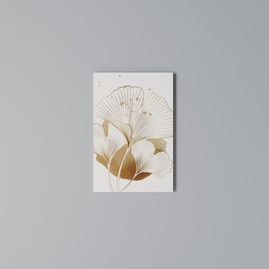 GOLDEN GINKGO DREAMS Vertical Canvas Print