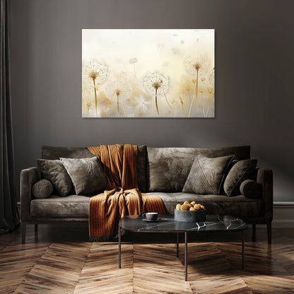 DREAMY DANDELION FIELDS Horizontal Canvas Print
