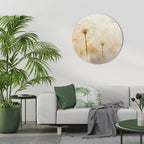 DREAMY DANDELION FIELDS Round Wall Art