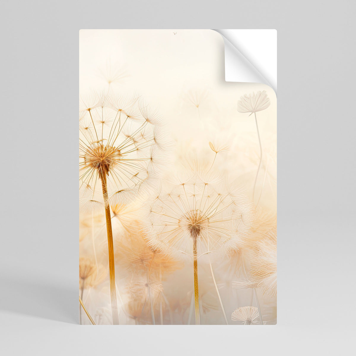 DREAMY DANDELION FIELDS Självhäftande Vertikal Poster