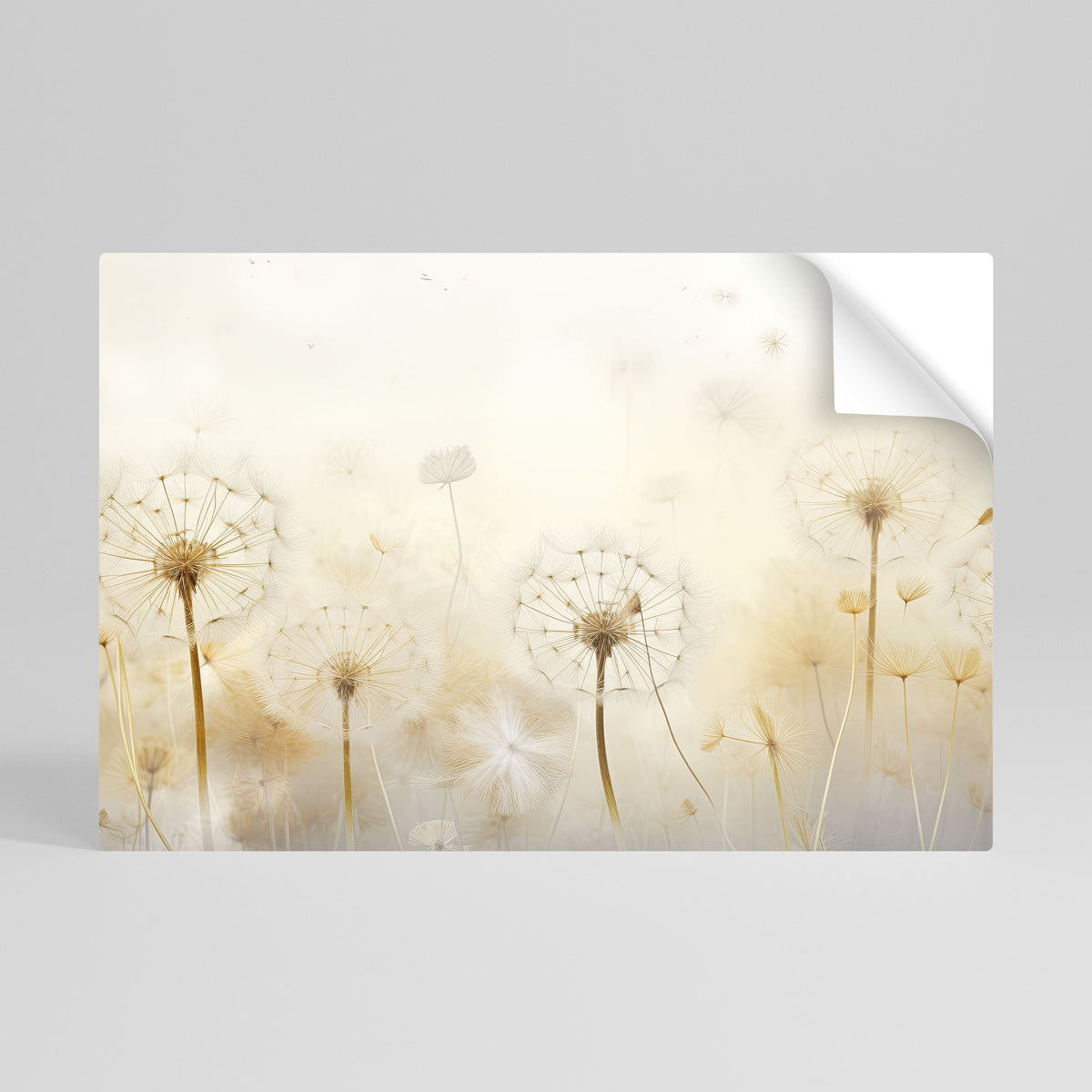 DREAMY DANDELION FIELDS Självhäftande Horisontell Poster