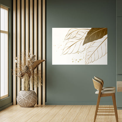 ELEGANS I LÖVVERK, skalbar och självhäftande horisontell poster