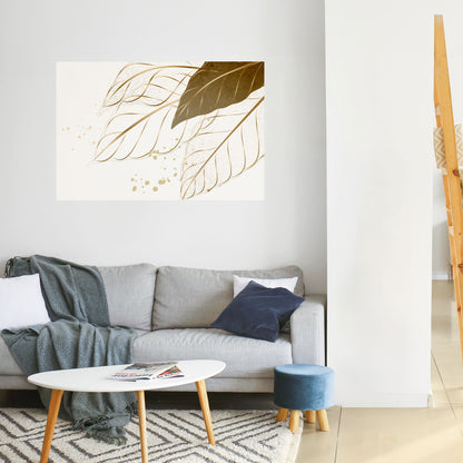ELEGANS I LÖVVERK, skalbar och självhäftande horisontell poster