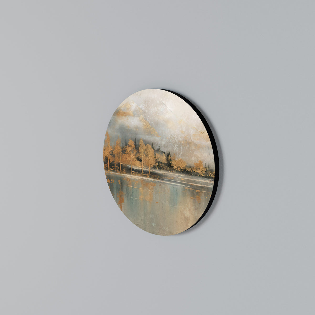 ECHOES OF GOLDEN DAWN Rund väggdekor