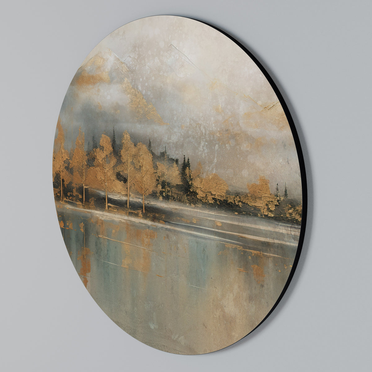 ECHOES OF GOLDEN DAWN Rund väggdekor