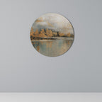 ECHOES OF GOLDEN DAWN Round Wall Art