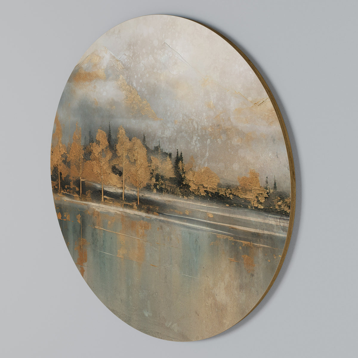 ECHOES OF GOLDEN DAWN Rund väggdekor