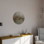 ECHOES OF GOLDEN DAWN Round Wall Art