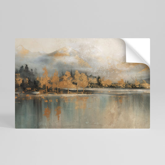 ECHOES OF GOLDEN DAWN Peel and Stick Horizontal Poster