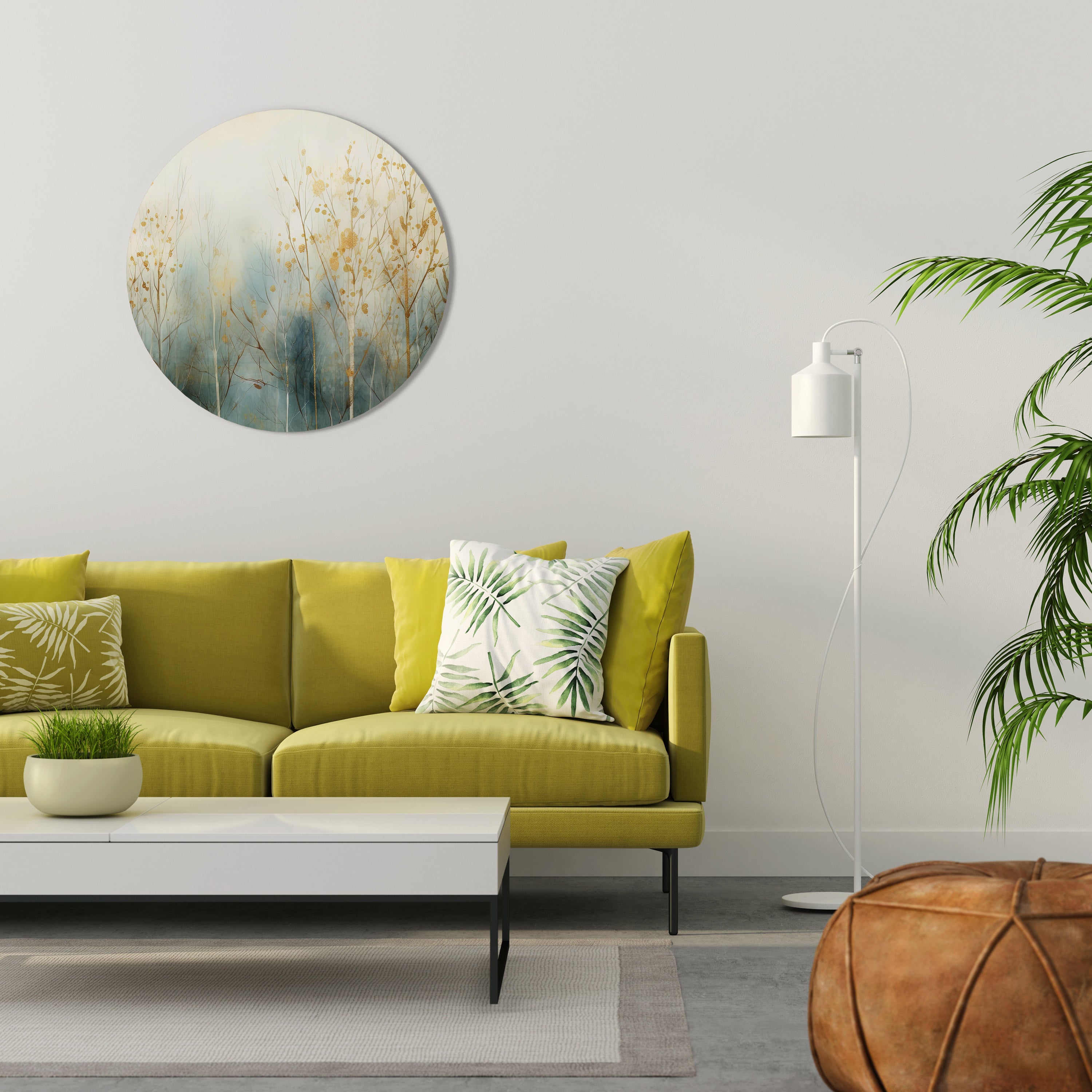 MYSTISK SKOGDRÖM Rund Väggkonst