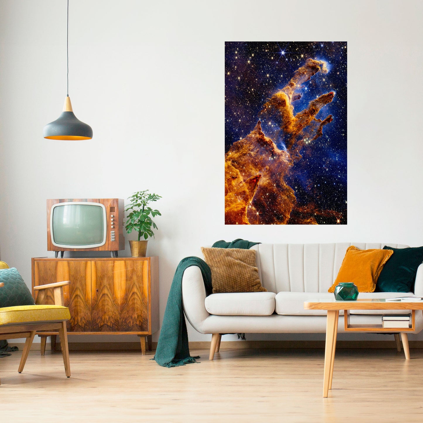 COSMIC DREAMSCAPE vertikal poster med självhäftande text