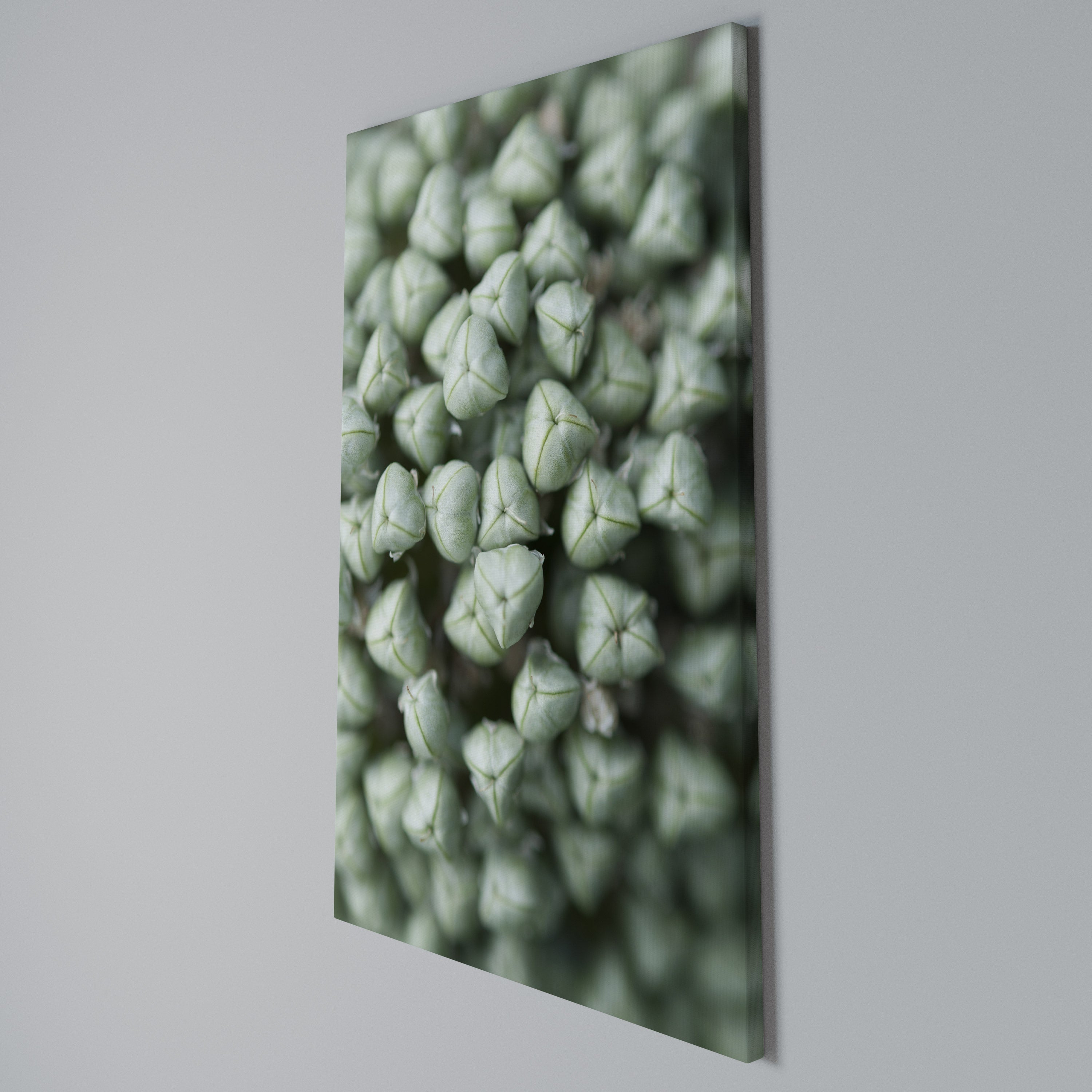 TEXTURED GREEN TIDBITS Vertical Canvas Print
