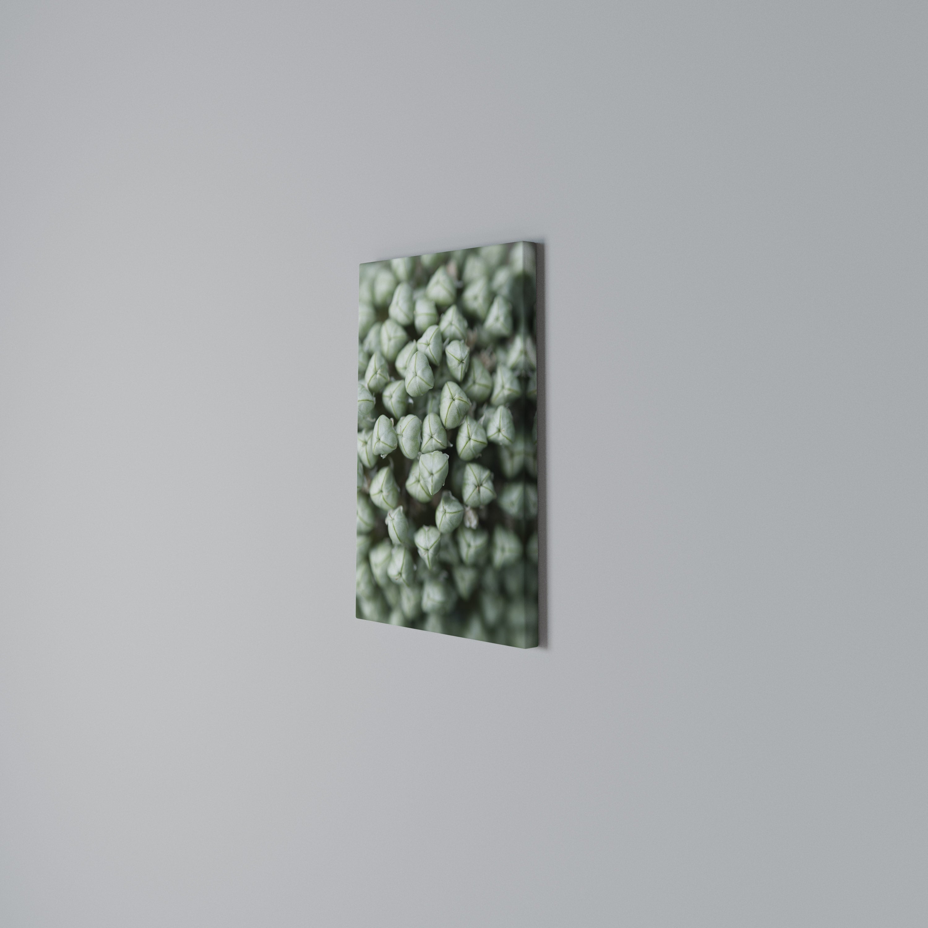 TEXTURED GREEN TIDBITS Vertical Canvas Print