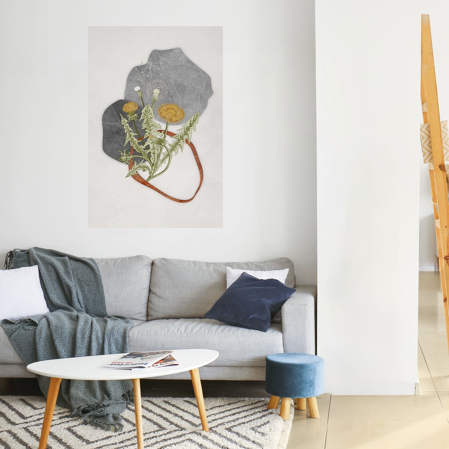 MASKROSRING vertikal poster med självhäftande mönster