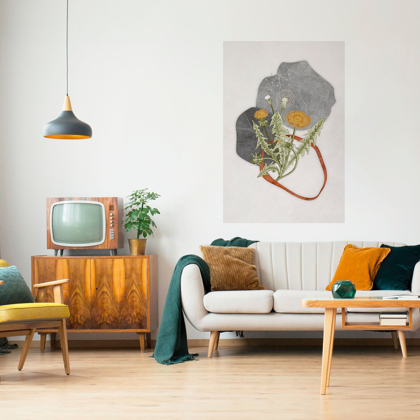 MASKROSRING vertikal poster med självhäftande mönster