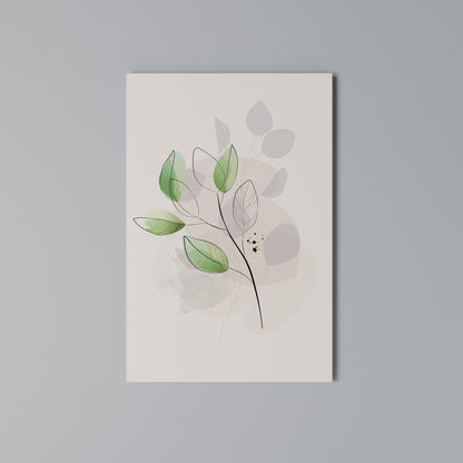 SERENE LEAF SONG Vertical Canvas Print