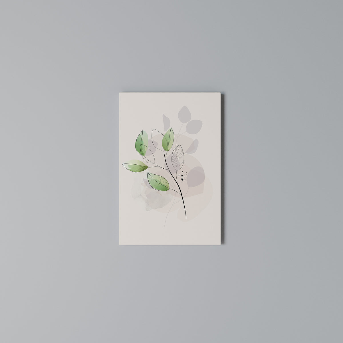 SERENE LEAF SONG Vertical Canvas Print