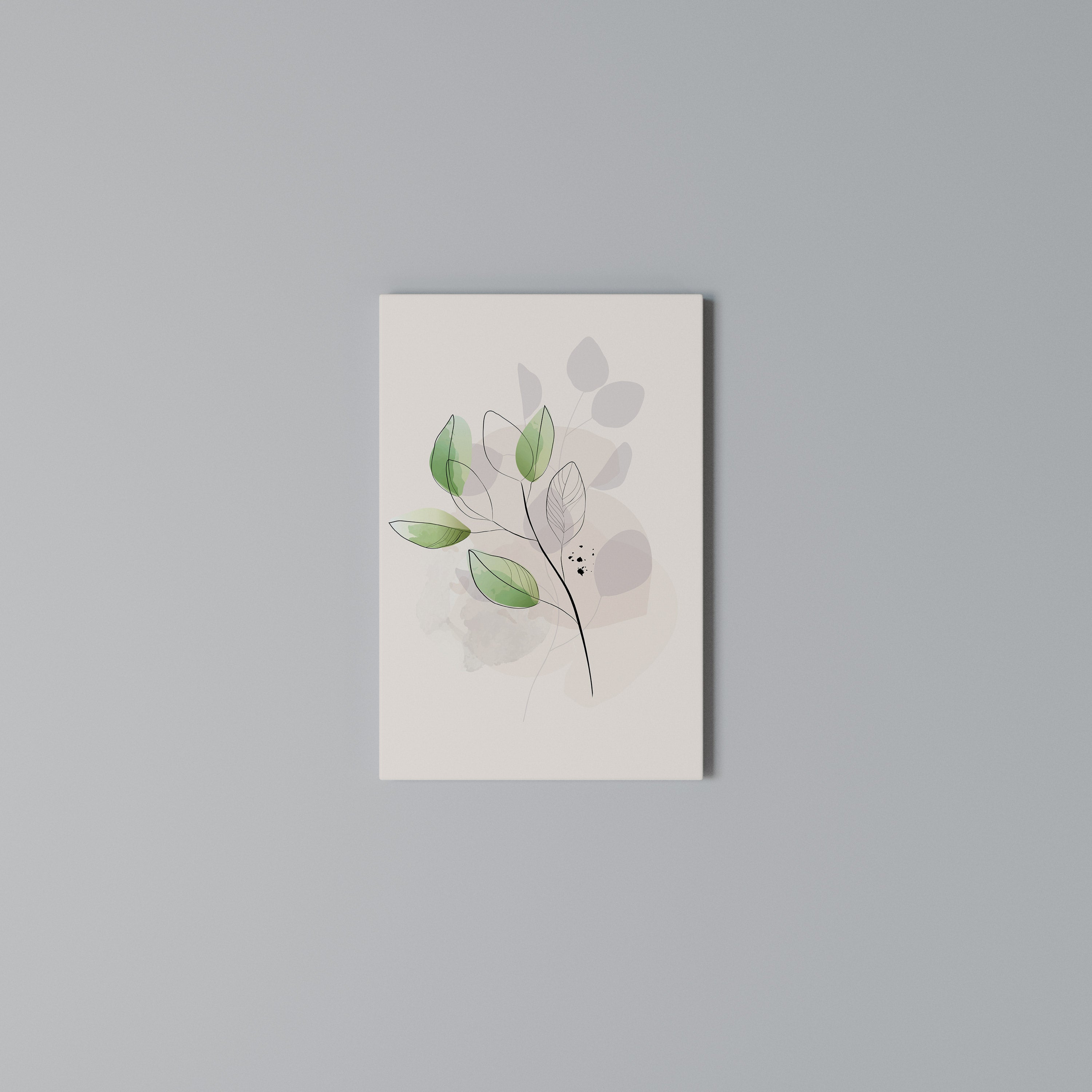 SERENE LEAF SONG Vertical Canvas Print