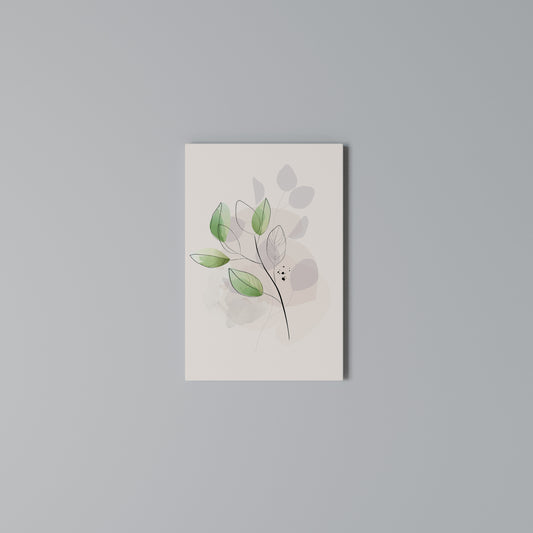 SERENE LEAF SONG Vertical Canvas Print