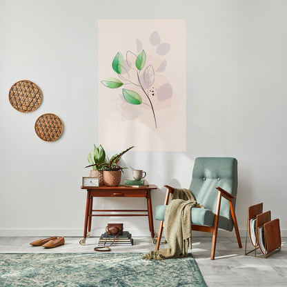 SERENE LEAF SONG vertikal poster med självhäftande motiv