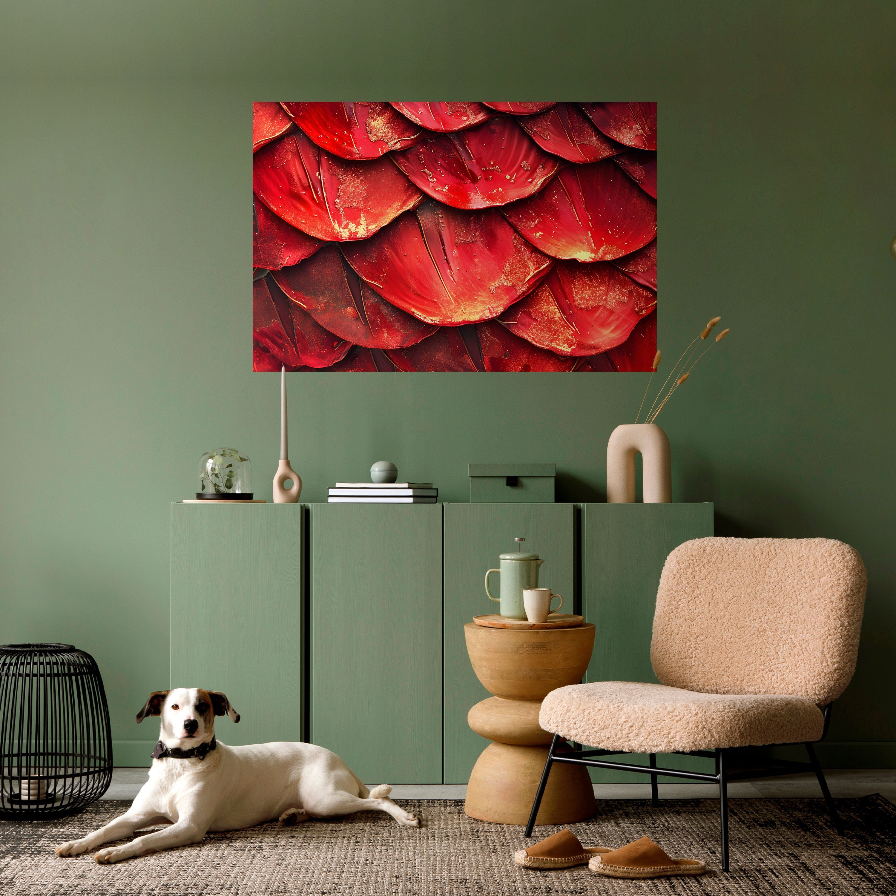 RUBY PETAL DANCE Horisontell affisch med självhäftande motiv