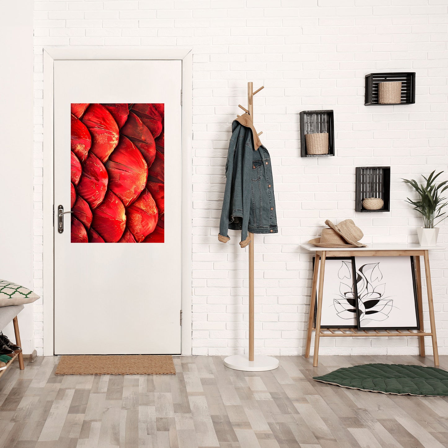 RUBY PETAL DANCE Vertikal affisch med självhäftande motiv