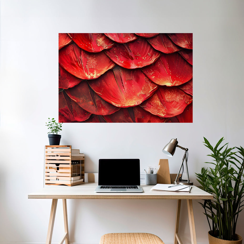RUBY PETAL DANCE Horisontell affisch med självhäftande motiv