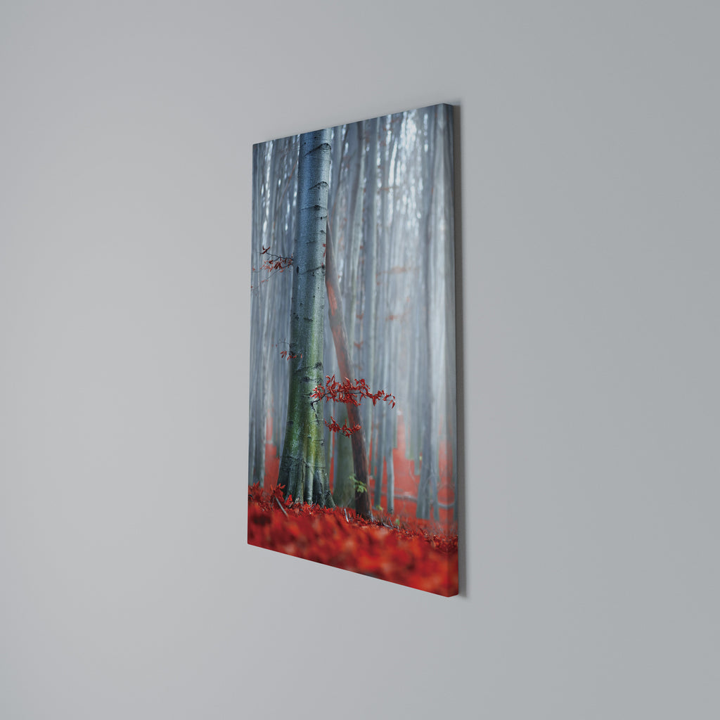 TRANQUIL RED ELEGANCE Vertical Canvas Print