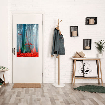 LUGN RÖD ELEGANS Vertikal poster med självhäftande klistermärke