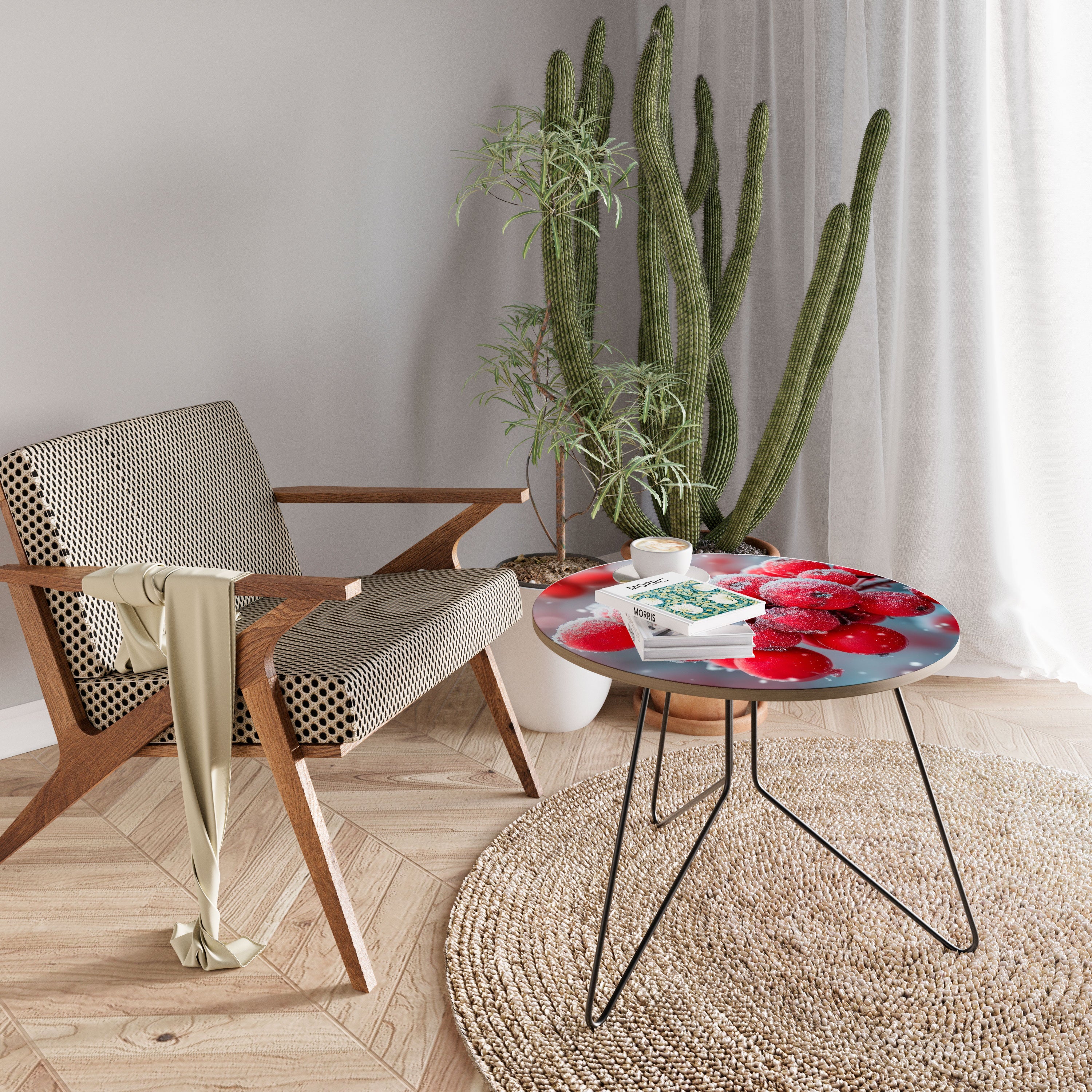 WINTER'S CRIMSON TREASURES Soffbord