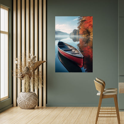 BOAT OF TRANQUILITY Peel and Stick Vertical Poster