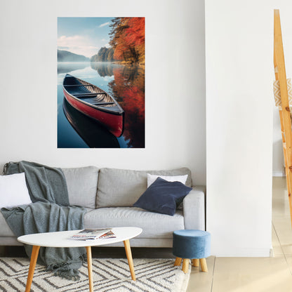 BOAT OF TRANQUILITY Peel and Stick Vertical Poster