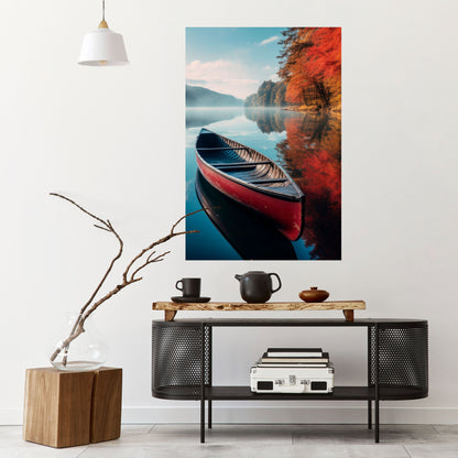 BOAT OF TRANQUILITY Peel and Stick Vertical Poster