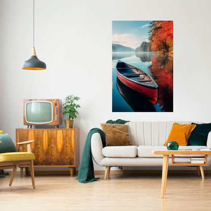 BOAT OF TRANQUILITY Peel and Stick Vertical Poster