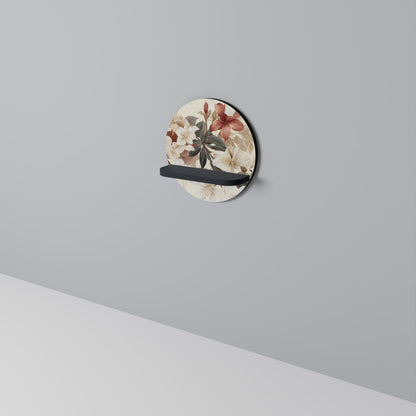 KRONBORDSPOESI Rund konsthylla i svart finish