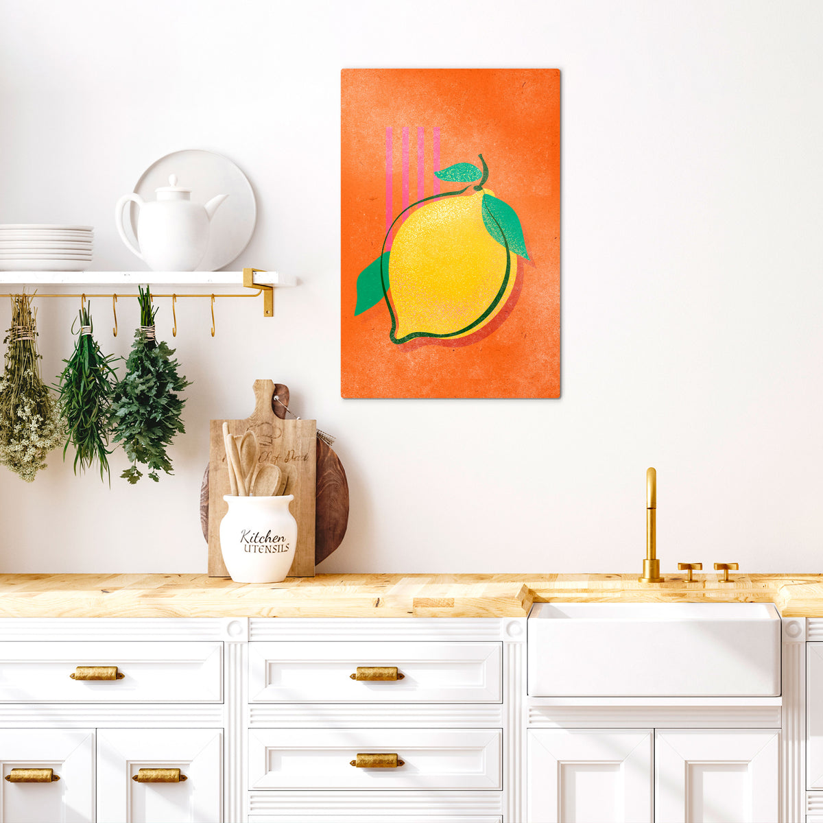 LUSCIOUS LEMON Vertical Canvas Print
