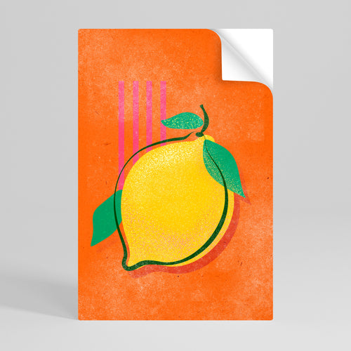 LUSCIOUS LEMON Peel and Stick Vertical Poster
