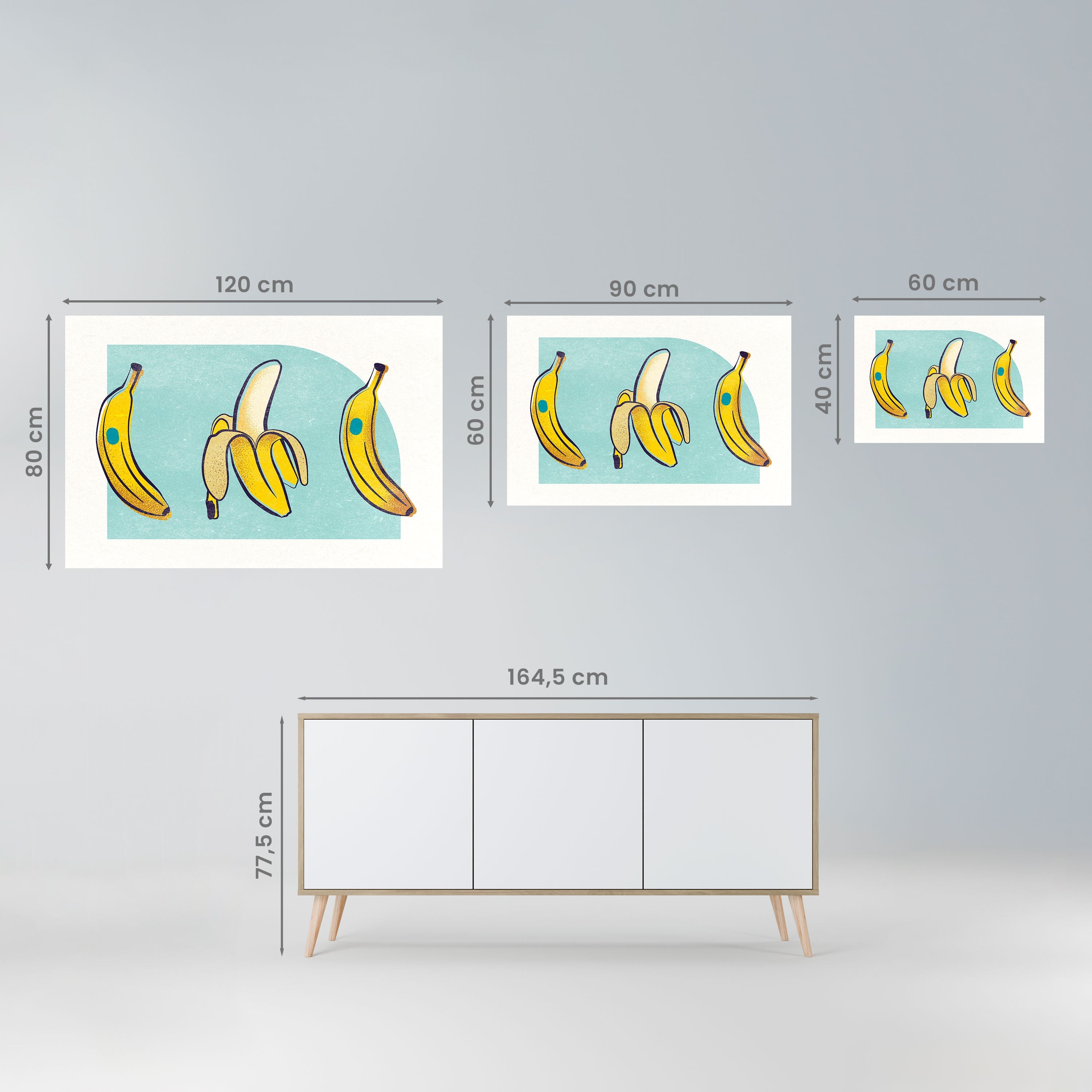 BOLD BANANBUQUET horisontell poster med självhäftande motiv