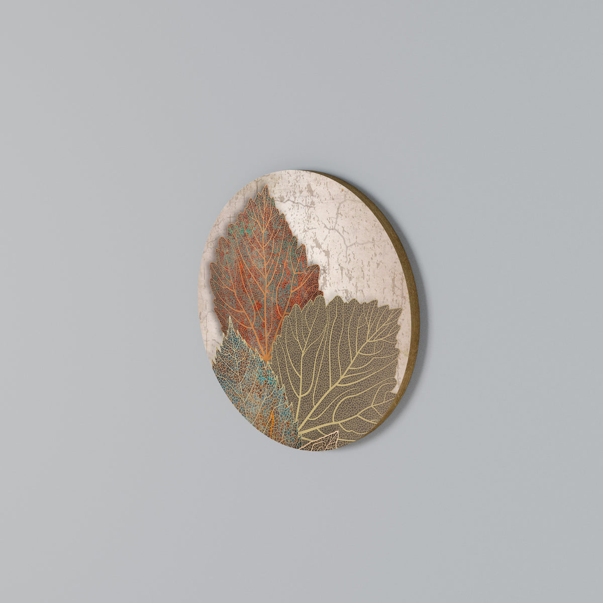 LEAVES OF TIME Rund väggdekor