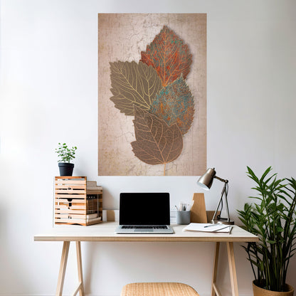 LEAVES OF TIME Peel and Stick Vertical Poster