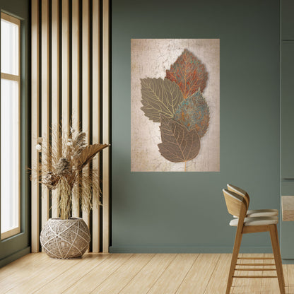 LEAVES OF TIME Peel and Stick Vertical Poster