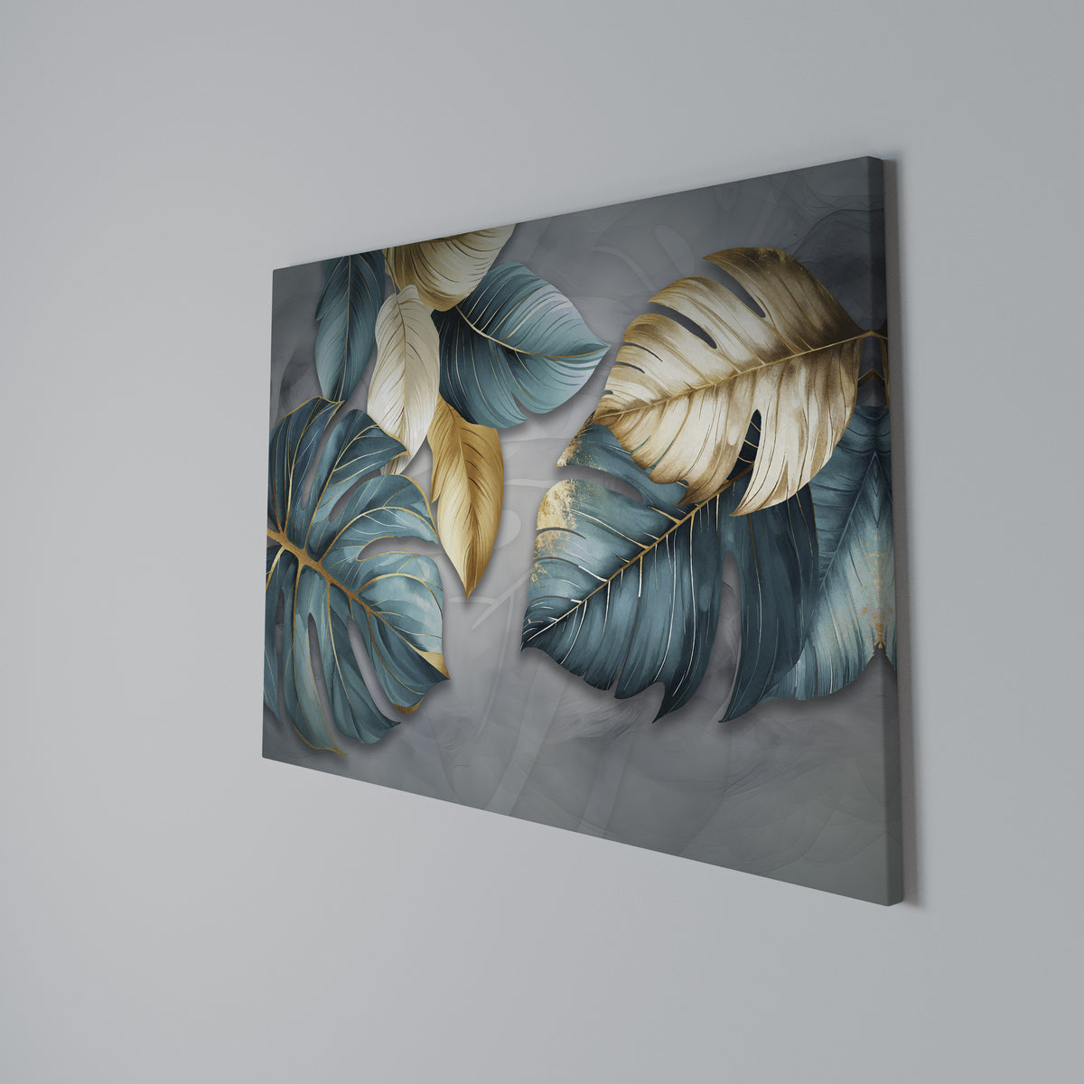 ELEGANCE IN LEAVES Horizontal Canvas Print