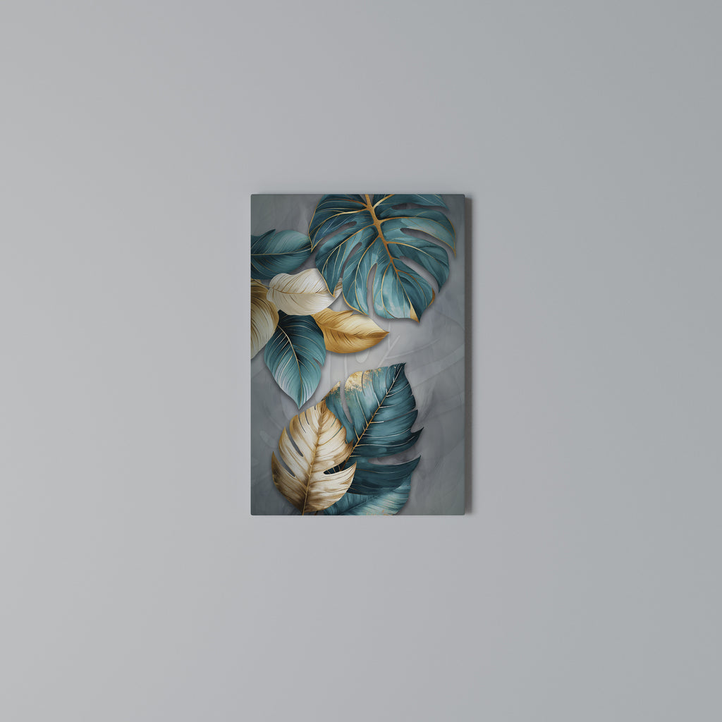 ELEGANCE IN LEAVES Vertical Canvas Print