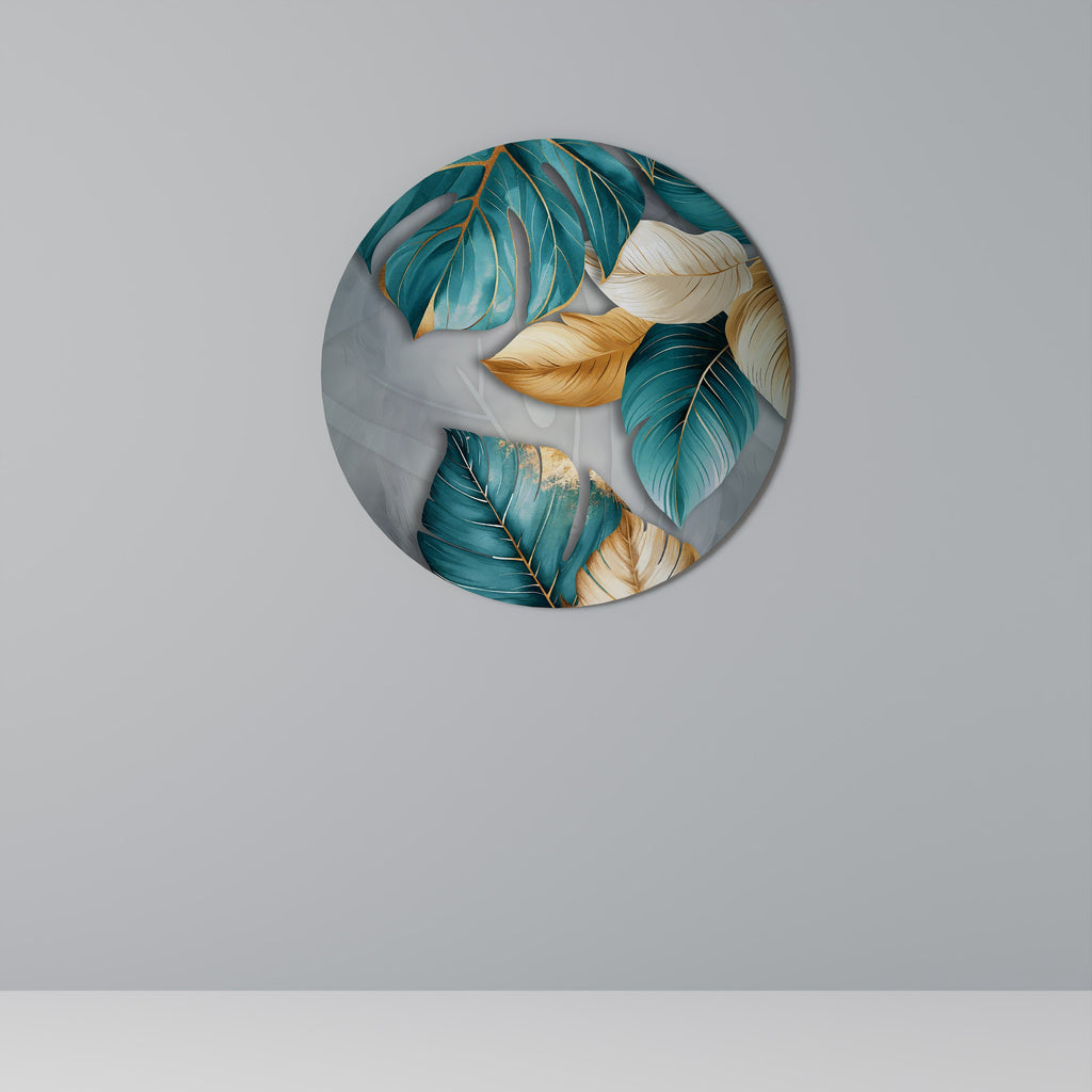 Rund väggdekoration med ELEGANS I LÖV