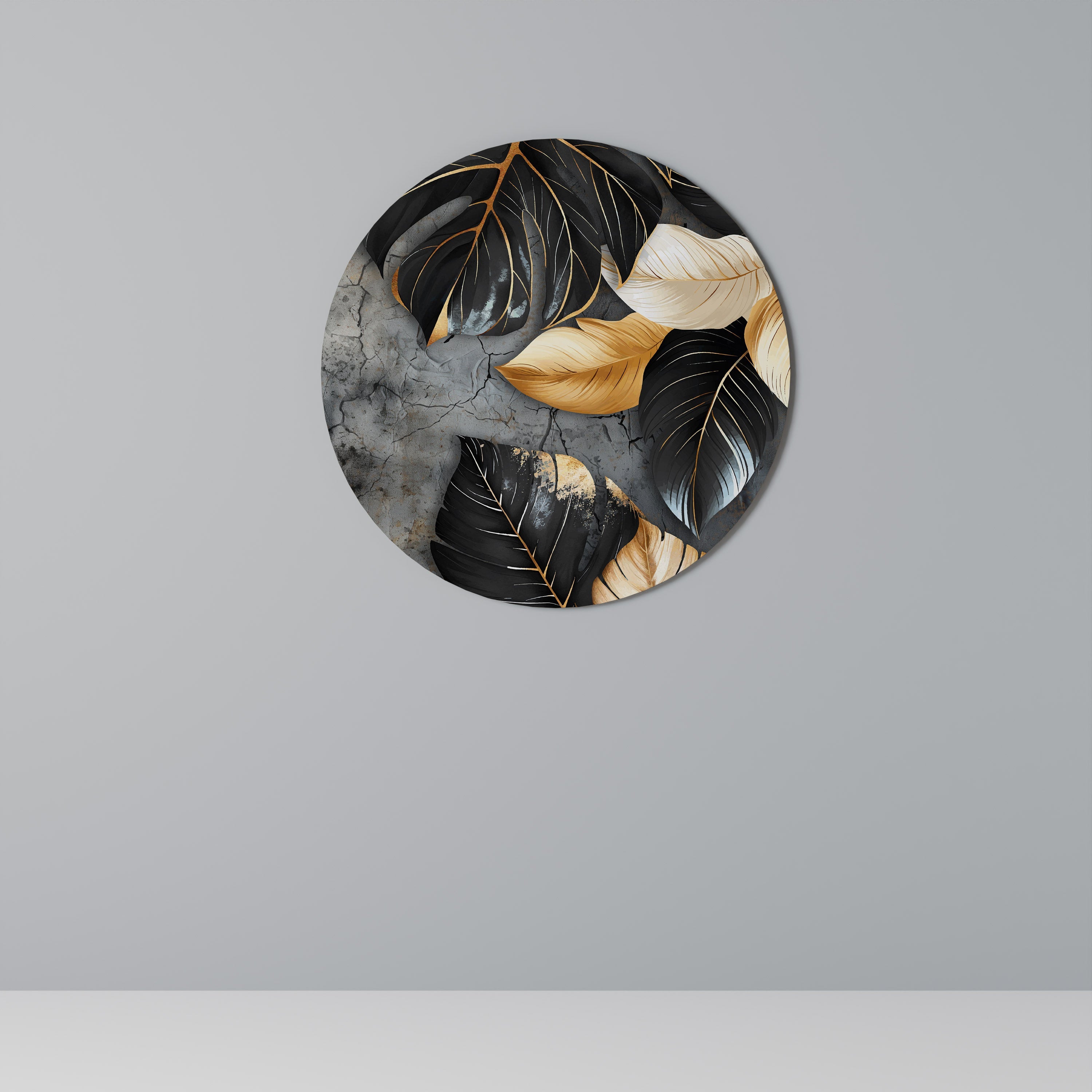 NATURE'S DARK EMBRACE Rund väggkonst