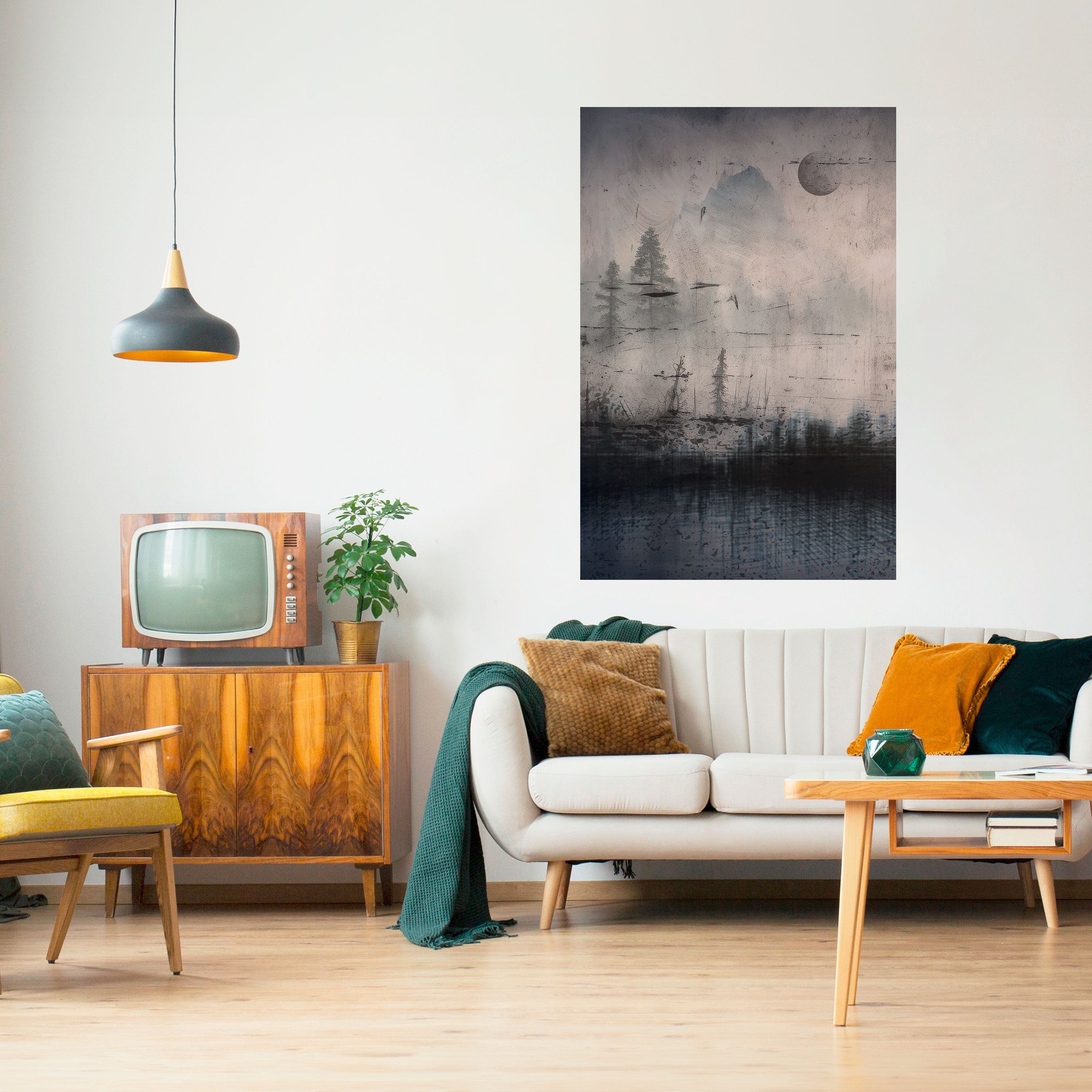 SLUMMENS FÖRMÖRKELSE Vertikal poster med självhäftande text