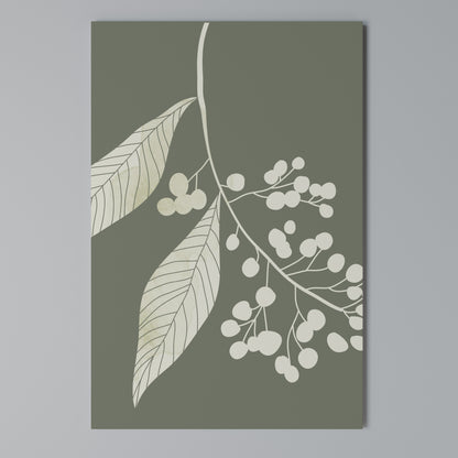 SERENE LEAFY FANTASIES Vertical Canvas Print