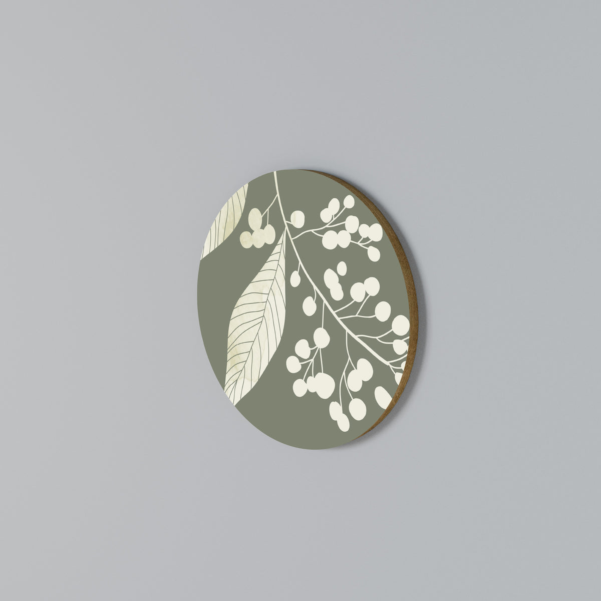 SERENE LEAFY FANTASIES Rund väggdekor